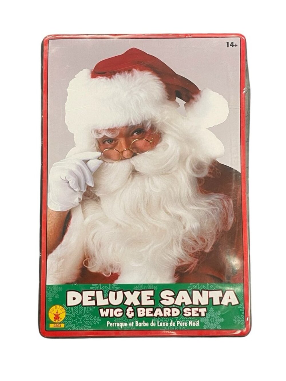 Deluxe Santa Wig & Beard Set Holiday Costume Accessory For Adults By Rubies Whit